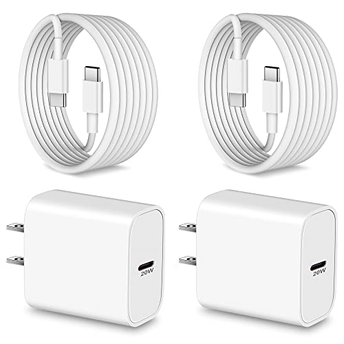 YEAHFUN [Apple MFi Certified] 20W USB C Fast Charger for iPad Pro 12.9/11 inch 2021/2020/2018, iPad Air 4th 5th 2022, iPad Mini 6 Generation, PD Wall Charger Block Box + 6FT USB C to C Charging Cable Cord