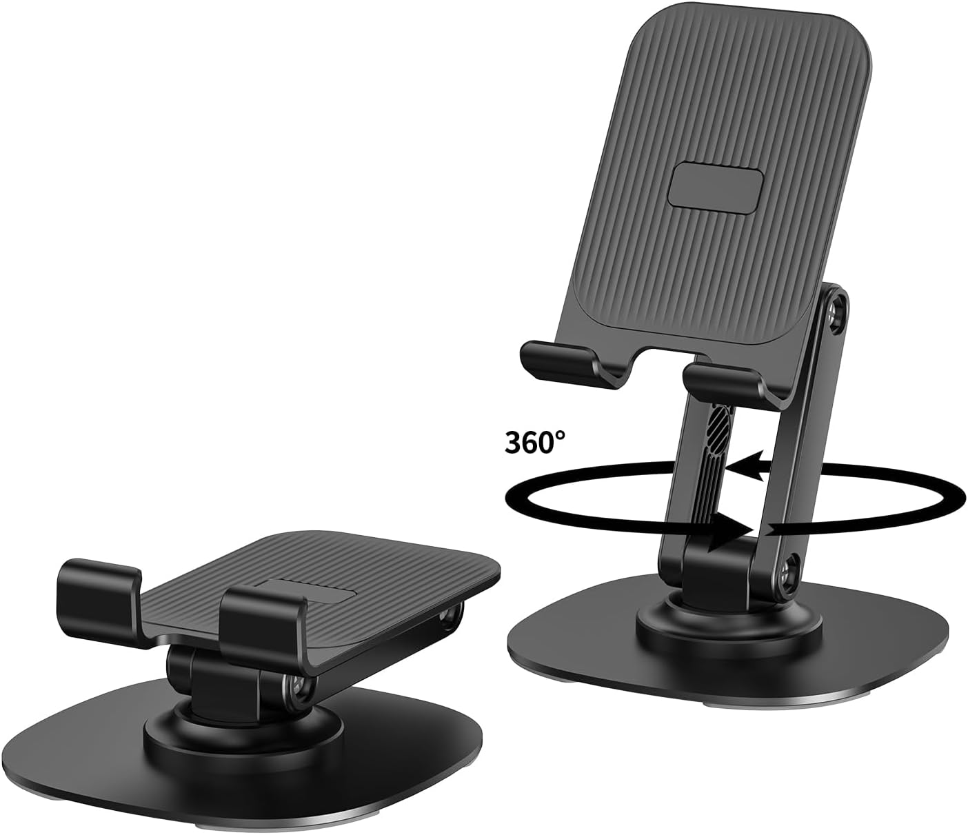 YEAHFUN Stands adapted for mobile phones，Dual Folding Cell Phone Stand, Fully Adjustable Foldable Desktop Phone Holder Cradle Dock Compatible with All Phones